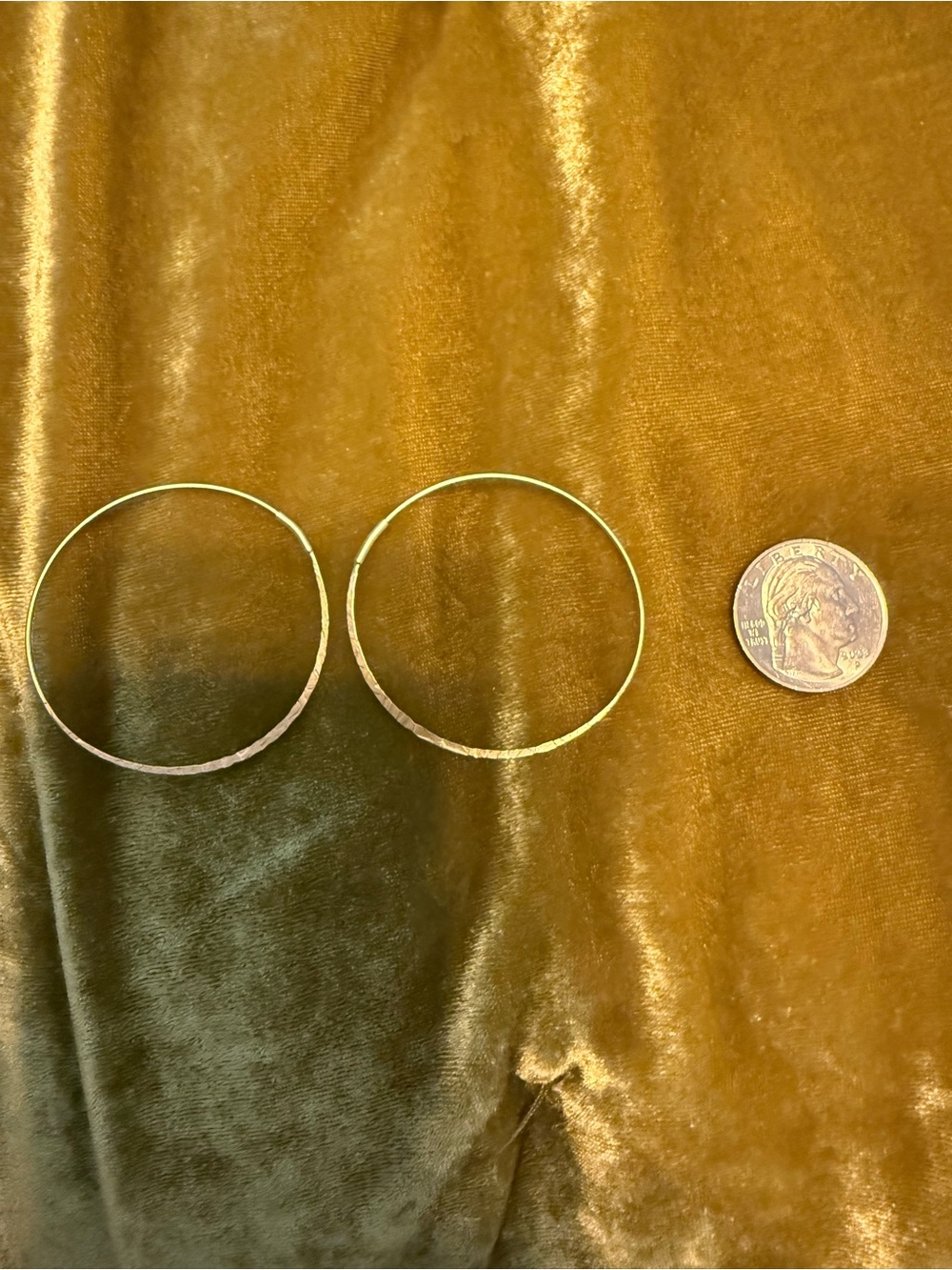 Anthropologie Hammered Hoop Earrings  s Jewelry - Picture 2 of 2